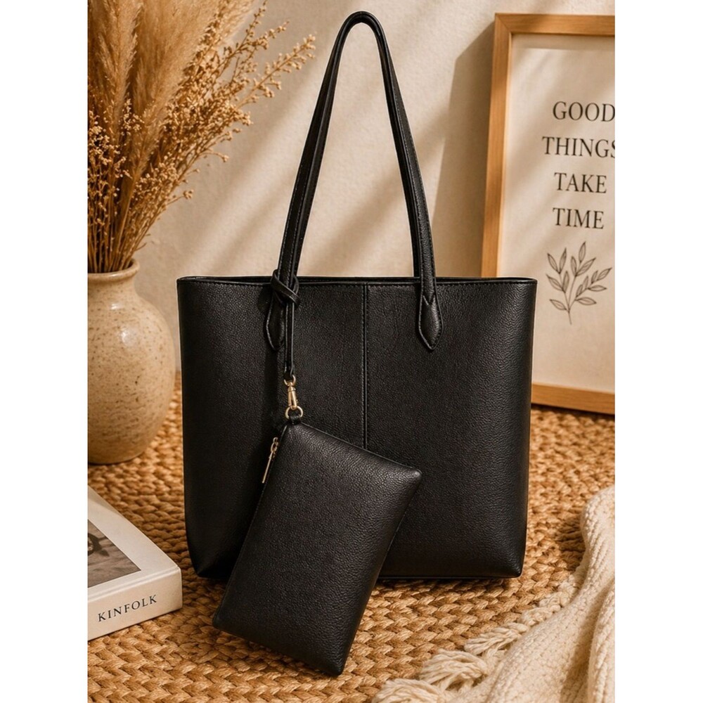 Black Tote Shoulder‎ Bag Handbag Purse